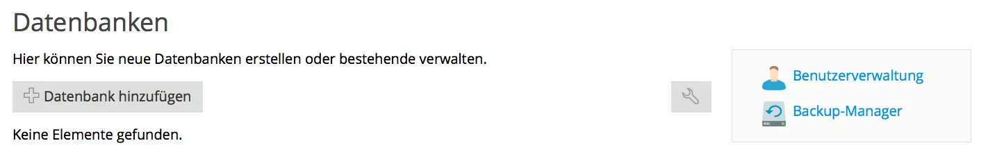 onyx - 02 - Datebankübersicht leer