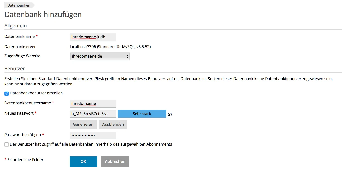 onyx - 04 - Datenbank individuelle Einstellungen
