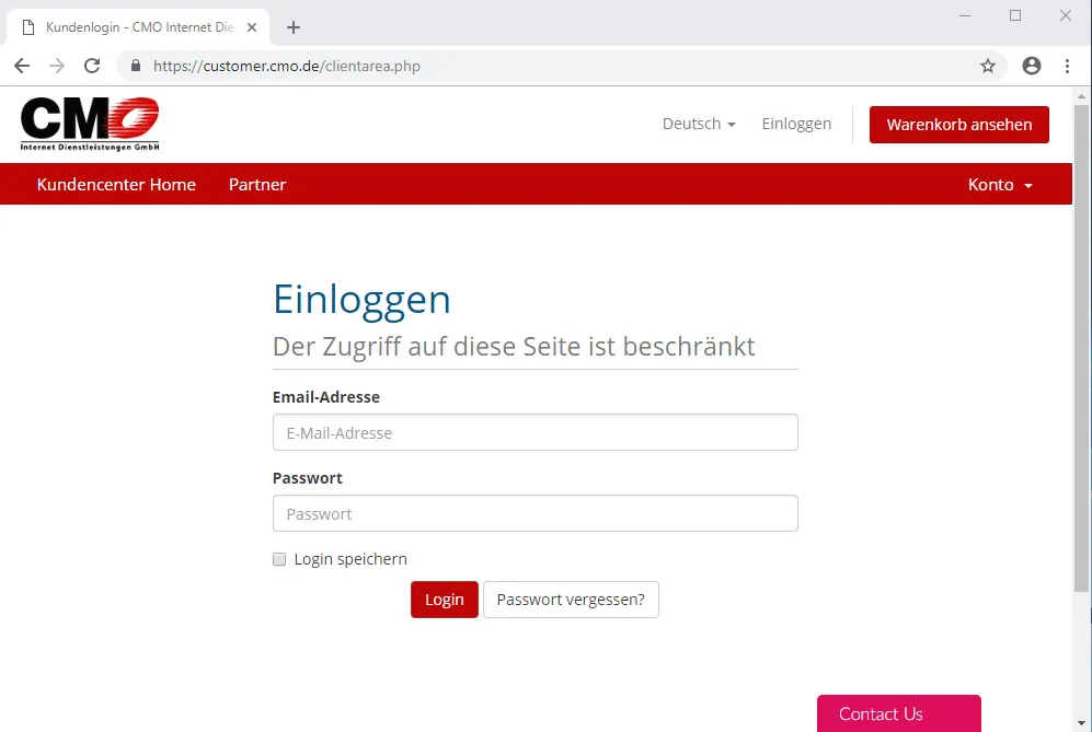 passwort vergessen