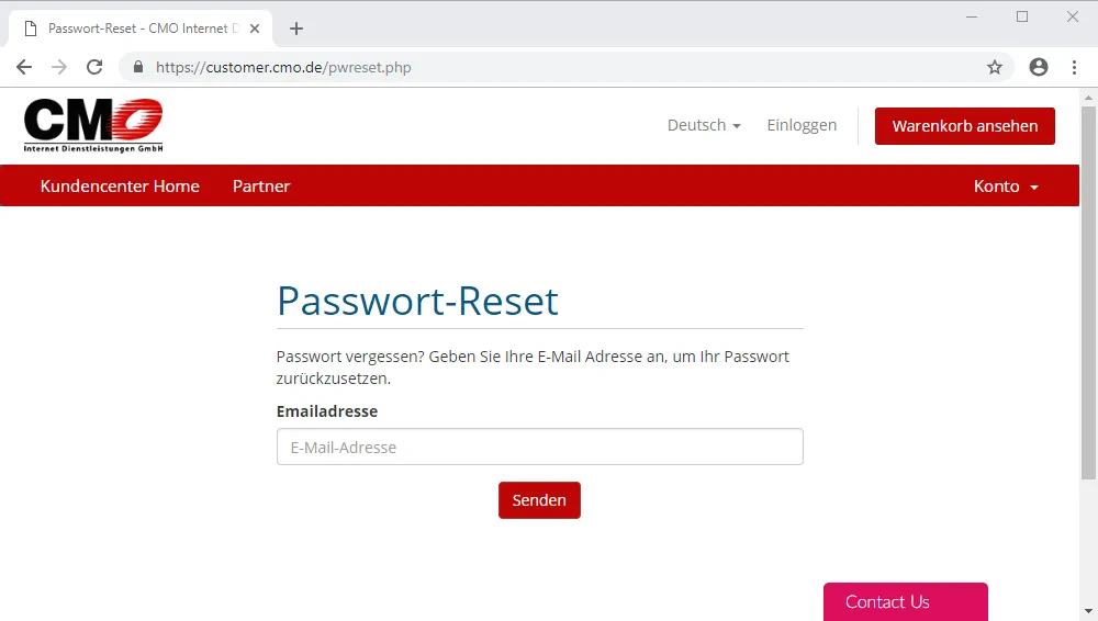 kb-email eingeben