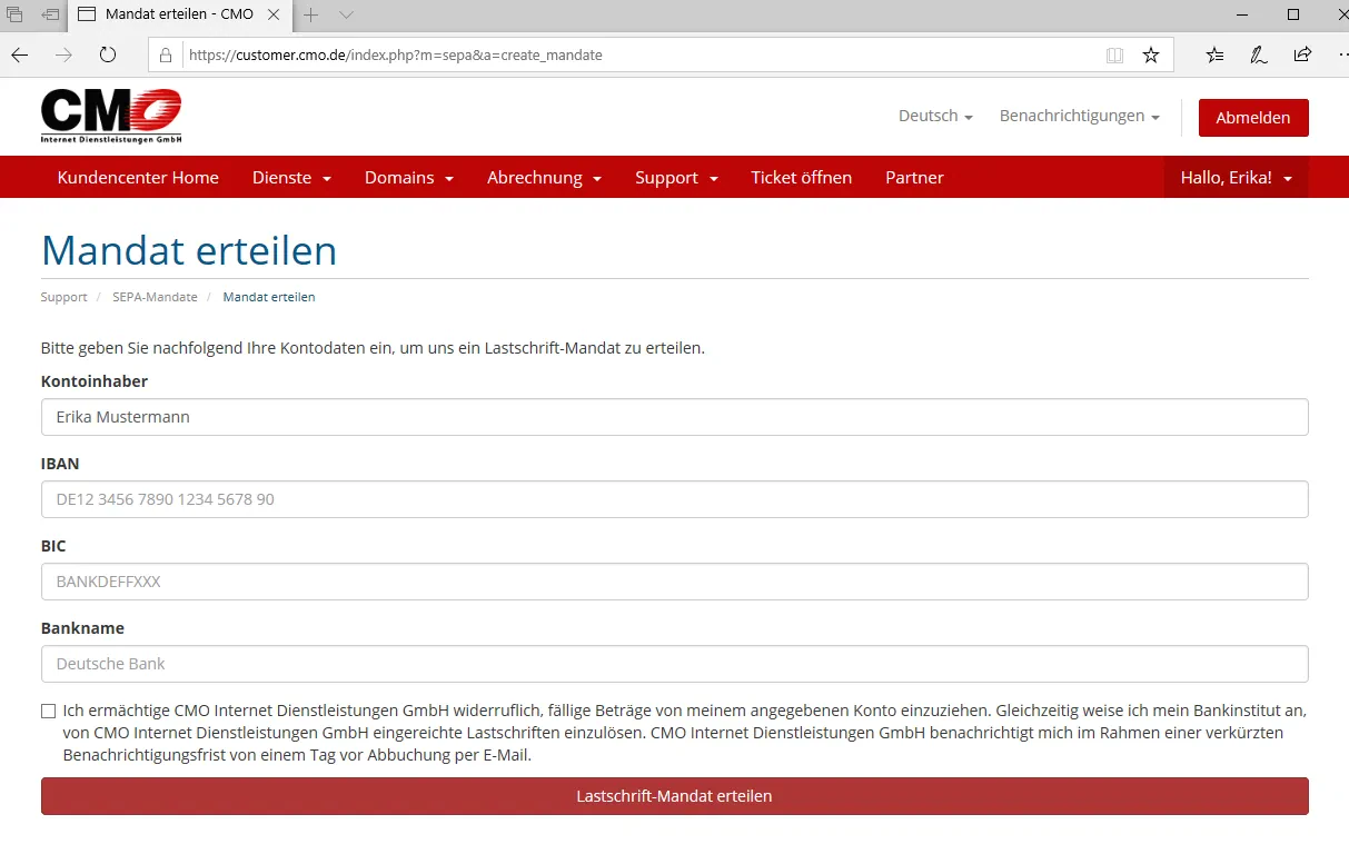 7-kb-mandat erteilen