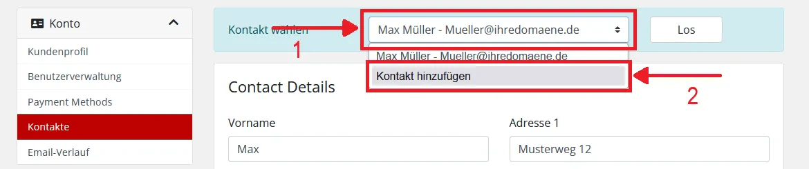 So fügen Sie einen neuen Kontakt hinzu